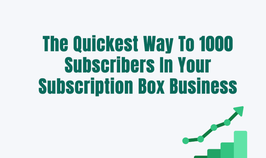 The Quickest Way To 1000 Subscribers In Your Subscription Box Business.